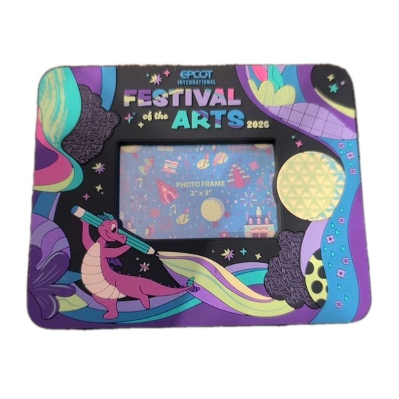 Disney Other - Disney Parks 2026 Epcot Festival Of The Arts Figment Photo Frame 2x3" NEW